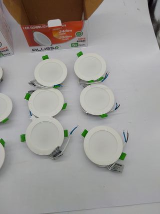 ALUSSO Downlight LED Empotrable, 5W IP44 Focos Interior 3000K Blanco Cálido, Ultradelgado 30mm, φ75-85mm, Ojos de Buey para Tech