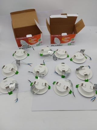 ALUSSO Downlight LED Empotrable, 5W IP44 Focos Interior 3000K Blanco Cálido, Ultradelgado 30mm, φ75-85mm, Ojos de Buey para Tech