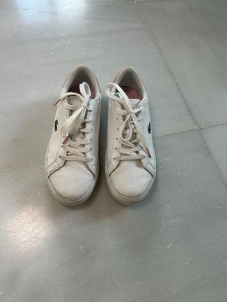 Zapatillas Lacoste Blancas Talla 34.5 Buen estado