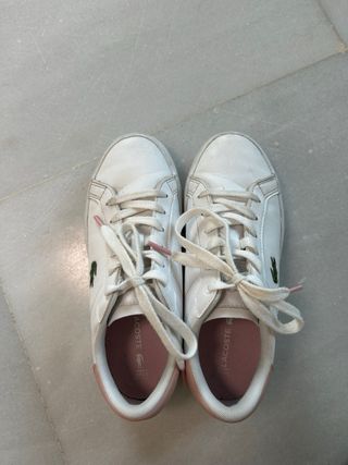 Zapatillas Lacoste Blancas Talla 34.5 Buen estado