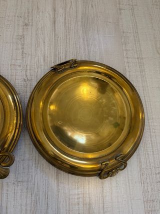 Dos Braseros antiguos de latón