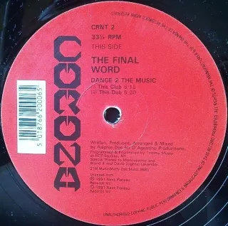 The Final Word Dance 2 The Music Maxi Single 12"