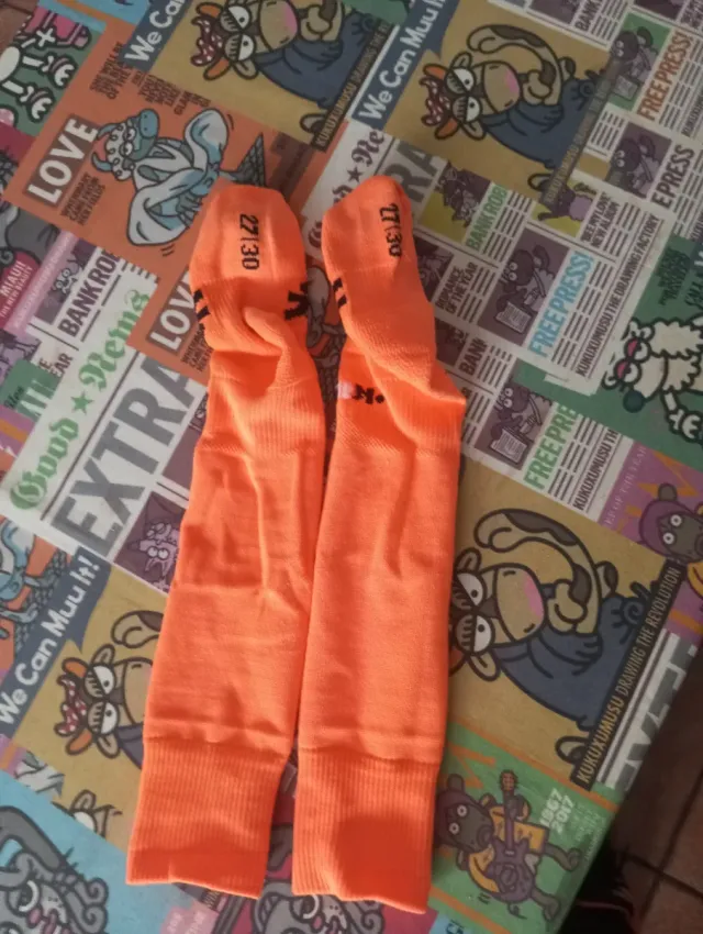 Medias de fútbol Kipsta Naranja Talla 27-30