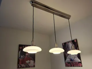 Lámpara IKEA TALLBYN Plata y Blanca