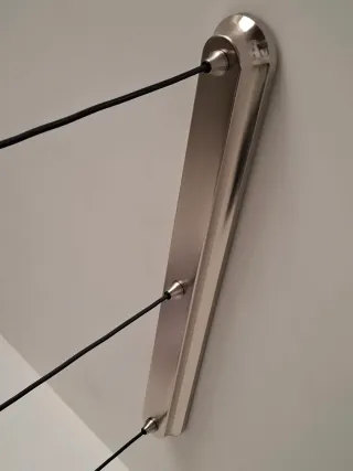 Lámpara IKEA TALLBYN Plata y Blanca