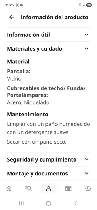 Lámpara IKEA TALLBYN Plata y Blanca