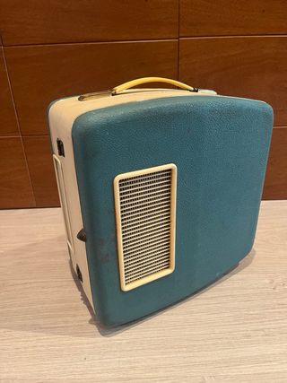 Tocadiscos portátil Vintage Beige y Verde