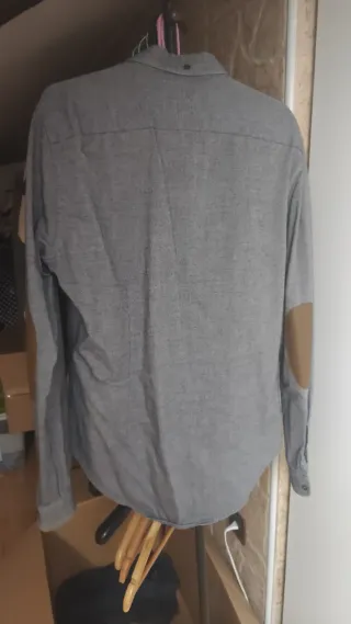 Camisa Zara Hombre Gris Talla M