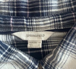 Camisa cuadros Springfield azul y blanco