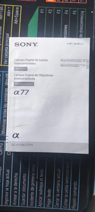 Manual Sony a77 Cámara Digital Lentes Intercambiab