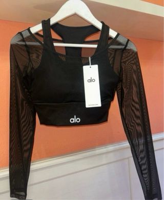 Alo Top Manga Larga ballet negro