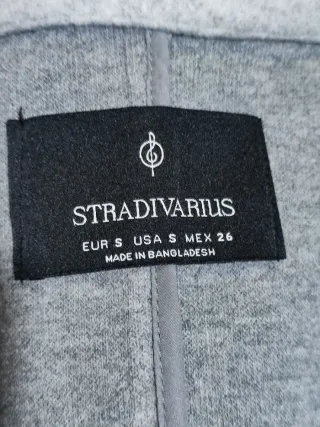 Abrigo Stradivarius Gris Talla S