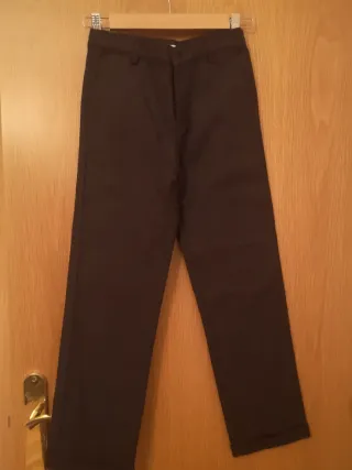 Pantalón paño gris niño