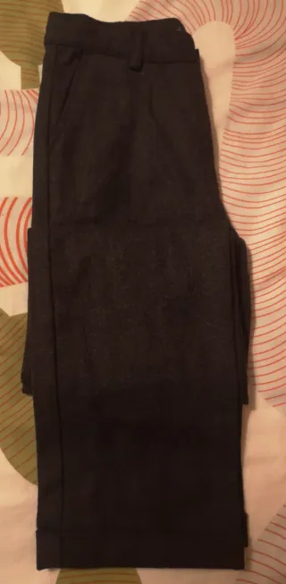 Pantalón paño gris niño