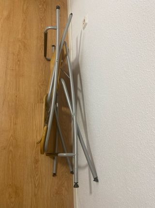 Pack 2 Sillas Plegables Altas Madera y Aluminio