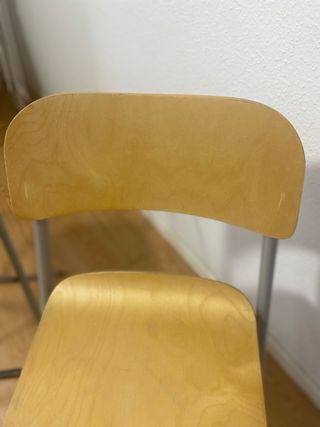 Pack 2 Sillas Plegables Altas Madera y Aluminio