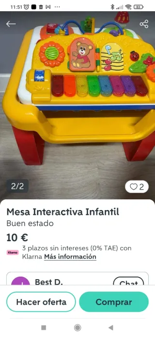 Mesa de juegos piano bebé