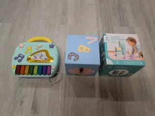 Lote Juguetes Bebé 6-24 Meses Piano y Bloques