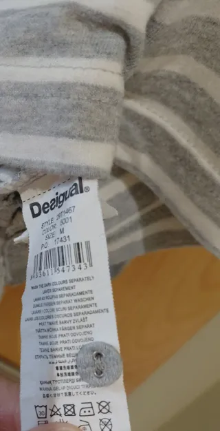 Camiseta Desigual Rayas Hombre Talla L