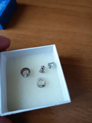 Orecchini donna cerchio blu e argento