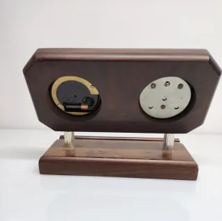 Stazione Meteo Vintage Legno Barometro Termometro