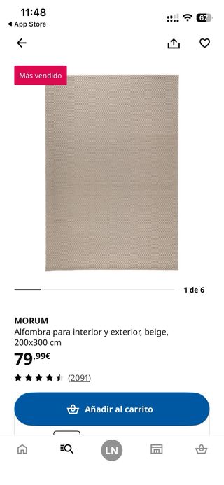 Alfombra Beige 200x300 Interior/Exterior