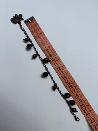 Pulsera cobre con elefante y cuentas