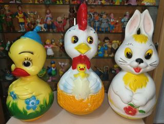 Antiguos tentetiesos juguetes vintage años 80