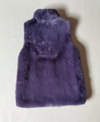 Chaleco Mango pelo morado niña