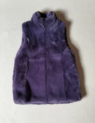 Chaleco Mango pelo morado niña