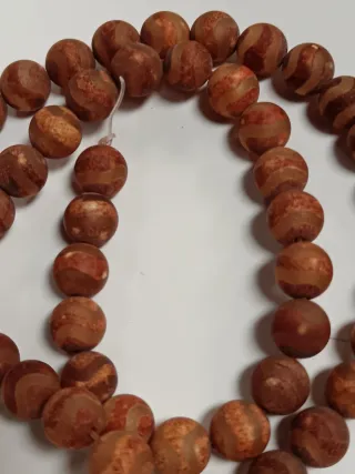 Perle Dzi Tibetane Beige e Marroni