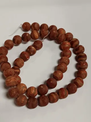 Perle Dzi Tibetane Beige e Marroni