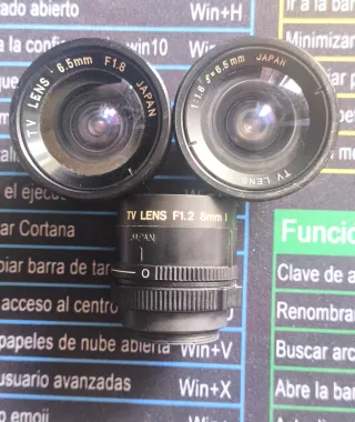 Lente TV 6.5mm F1.8 y 8mm F1.2