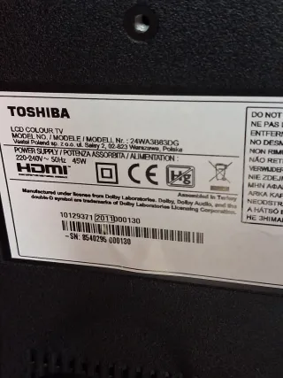 Smart TV Toshiba Negra 24 pugadas