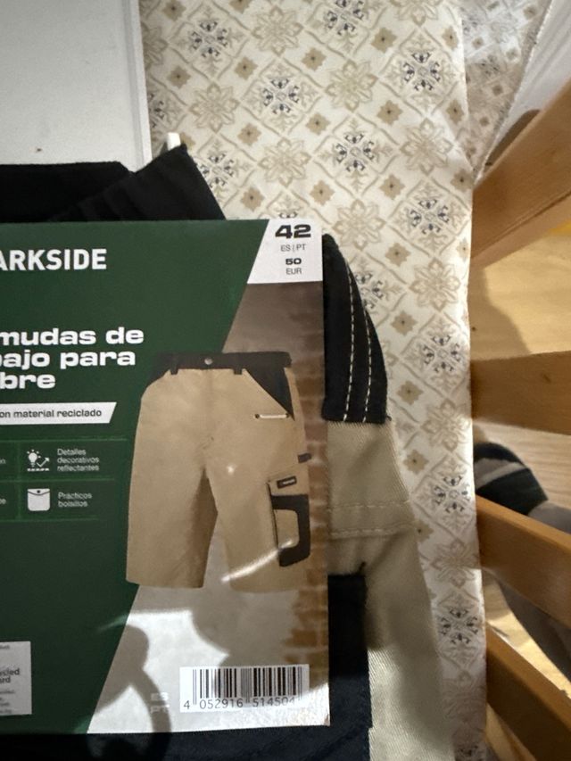Bermudas de trabajo Parkside hombre beige/negro T.