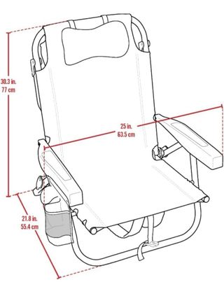 Silla Playa Tommy Bahama Rayas Azul/Verde