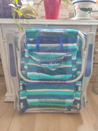 Silla Playa Tommy Bahama Rayas Azul/Verde