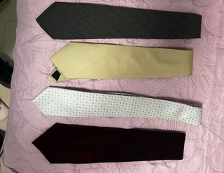 Lote 6 cravatte, Cinture, Bretelle da Uomo