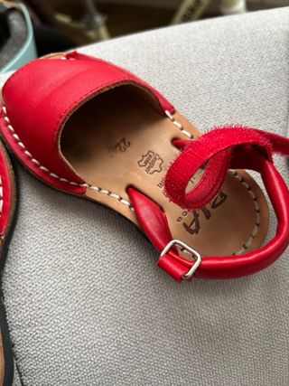 Menorquinas Ría Menorca niño/a rojas T.22