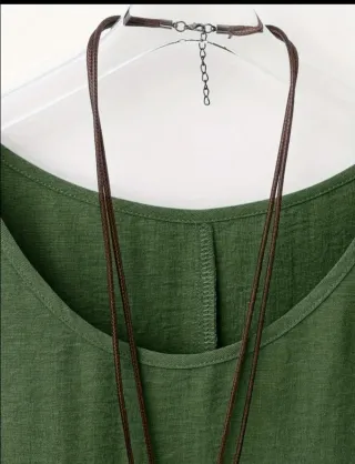 Camisa verde manga larga mujer