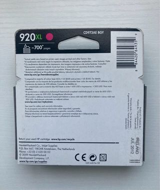 HP 920 XL Originales 4 cartuchos