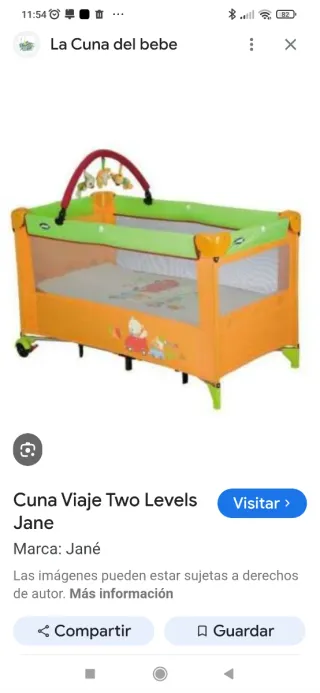 Parque cuna Jane 2 niveles