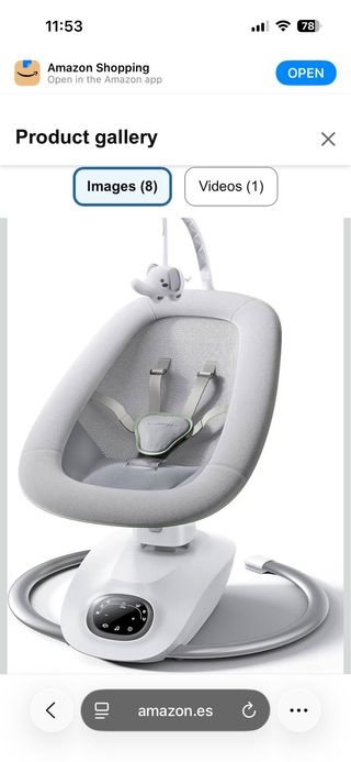 Hamaca Eléctrica Bebé Momcozy CocoSway hasta 9 kg