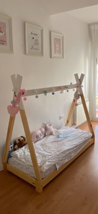 Cama cuna Tipi 70x140 con colchón y nórdico