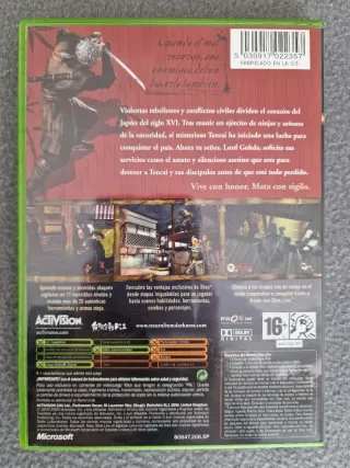 Tenchu Regreso desde las Tinieblas Xbox