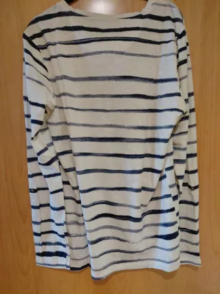 Camiseta hombre manga larga rayas