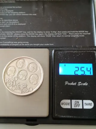 500 Francos Bélgica 1980