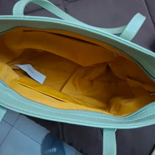 Bolso DAVID JONES verde y beige