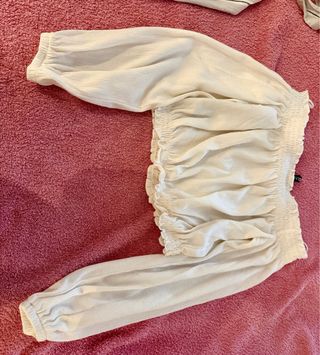 Conjunto 2 blusas y pantalón rayas XS