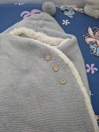 Saco capazo bebé invierno gris